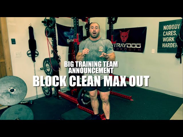 Big Announcement. Block Cleans. Front Squats.