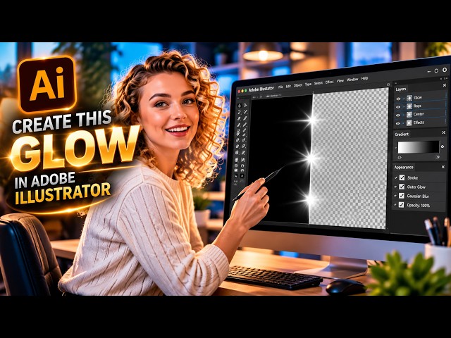Create This GLOW in Adobe Illustrator ✨ | Easy Light Effect Tutorial