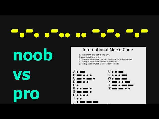 Explaining Morse code but it is 2016