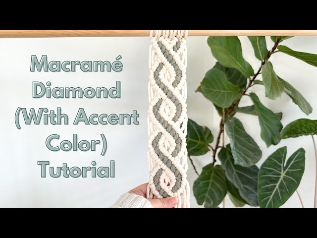 Macramé Diamond With Accent Colors Tutorial