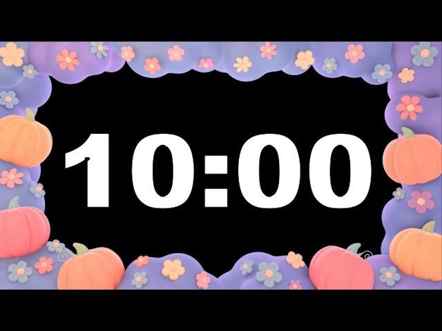 10 Minute Fall Countdown Timer 🍂 Relaxing Autumn Piano Music  Classroom, Study Timer #10minutes