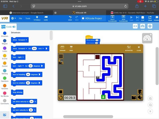 How to complete Dynamic Maze without changing your code in VEXcode Vr