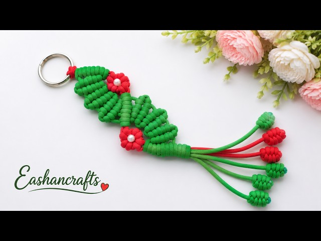 Easy Macrame Flower Keychain Tutorial | DIY Macrame Tutorial