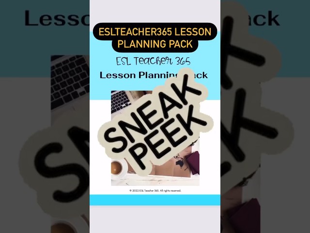 Lesson Planning Pack SNEAK PEEK #eslteacher
