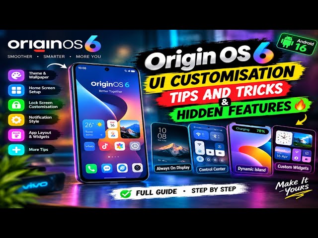 Make Android Look Like iOS: OriginOS 6 UI Customisation, Control Center & Dock Setup | Tips & Tricks