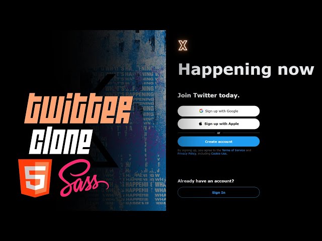 Build Twitter X Clone With HTML 5 and Sass