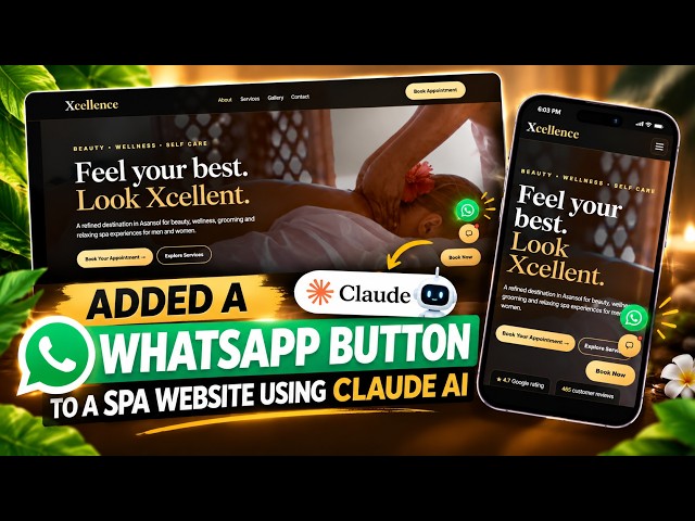 I Added A WhatsApp Button To A Spa Website Using Claude AI Without Coding & It looks Amazing.