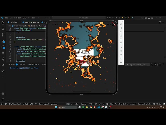 Flutter Screen Burn Effect 🔥 | GPU Shader Animation