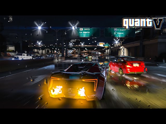 ➔ GTA 5 RTX™3090 OVERCLOCKED RAY TRACING ➔ QuantV 3.0 + Rain Enhancement Script - GTA 6 Graphics