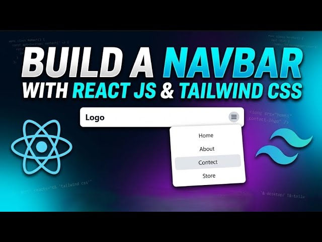How to create responsive navbar in react js using tailwind css