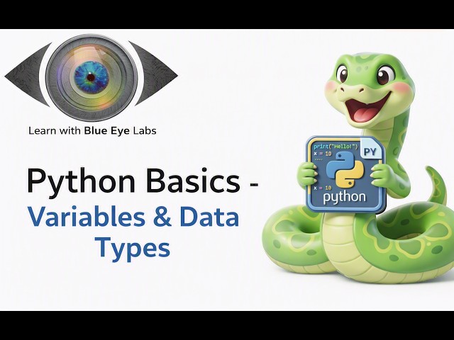 Python Basics Part1  Variables and Data Types- Learn with Blue Eye Labs