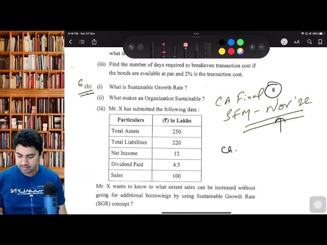 CA Final SFM Suggested Answer | Nov 22 | Q 6B (8 Marks) | CA Sushil Kumar