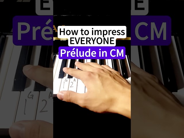 Prelude in C major - Easy piano tutorial