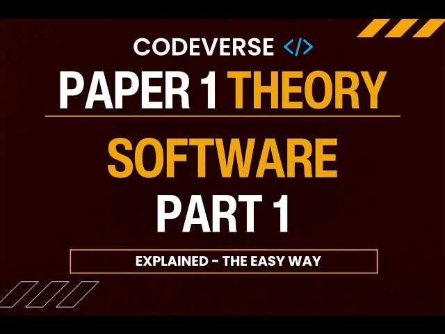 Software | Part 1 | Application vs System Software | O Level / A Level Computer Science