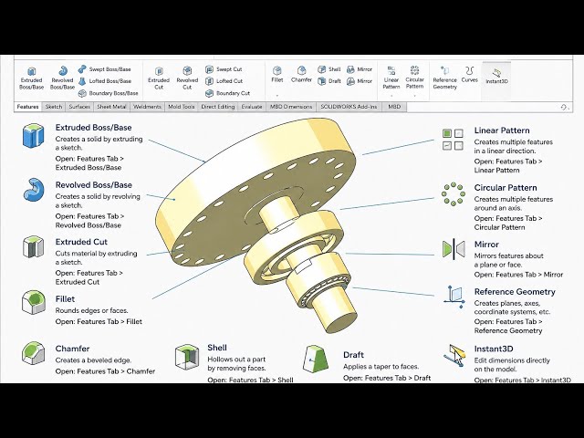 SOLIDWORKS Main Tools: Location & Usage Guide