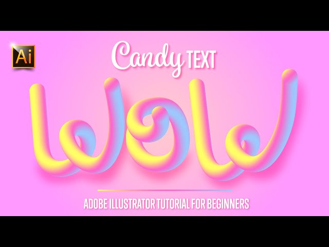CANDY TEXT |HOW TO USE BLEND TOOL?| ADOBE ILLUSTRATOR 2020 TUTORIAL FOR BEGINNERS