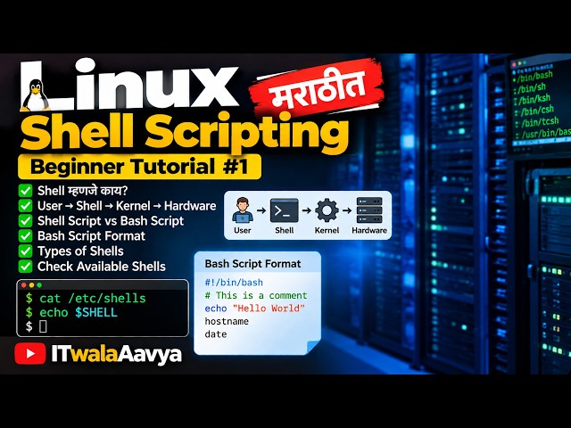 Linux Shell Scripting in Marathi | Types of Shells | Beginner Tutorial | 1#linuxterminal
