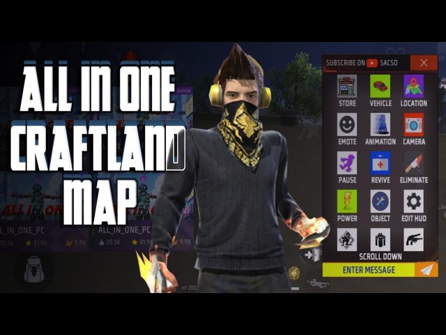 HIDDEN FEATURES OF ALL IN ONE CRAFTLAND MAP | SACSO | FREE FIRE |👍❤️