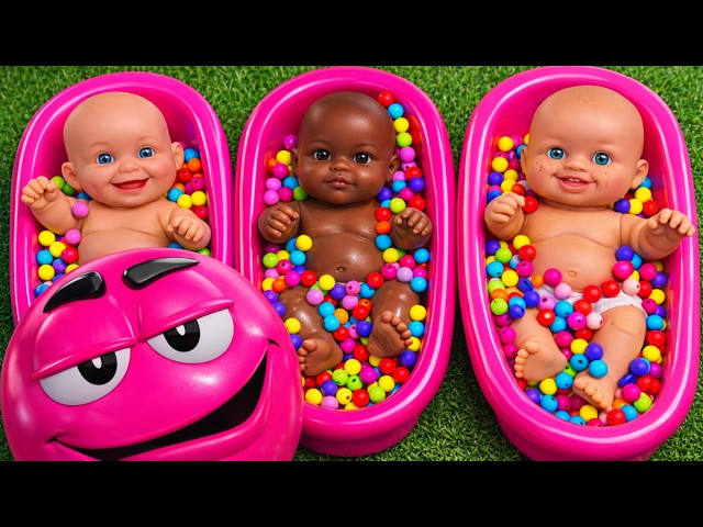 Satisfying Video l How to Make Rainbow Bathtubs into Mixing Slime with Glitter Pool Cutting ASMR 8