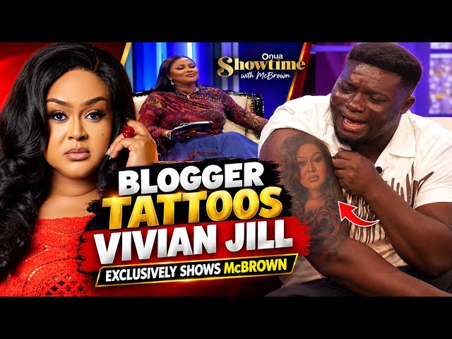 Blogger tattoos Vivian Jill on his arm, exclusively revealing it to McBrown on her show.