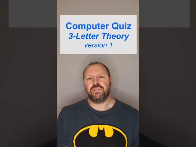 Computer Terms Quiz 3 Letter Edition E01 #mrlongquiz