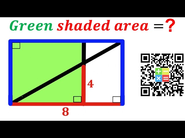 Can you find the Green shaded area? | (Rectangle) | #math #maths | #geometry
