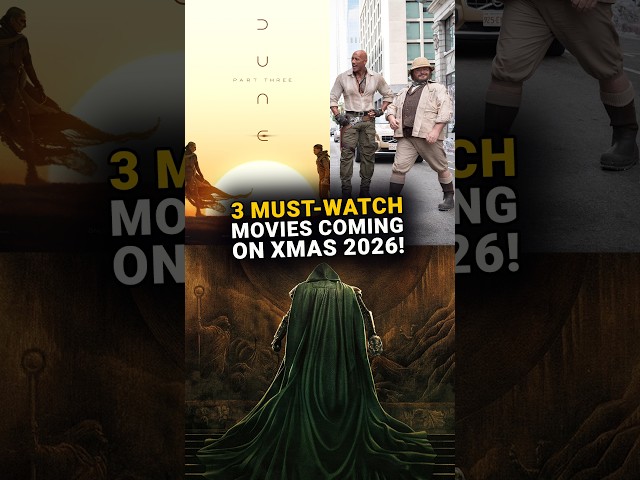 3 EPIC Christmas Movies:  Dune 3, Avengers Doomsday & Jumanji! #shorts #movies
