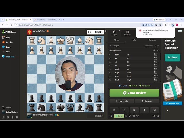 I Built a Chrome Extension That Turns Chess.com games into PDFs