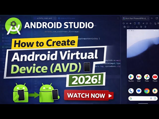 How to Create Android Virtual Device (AVD) in Android Studio[2026]|Create Emulator in Android Studio
