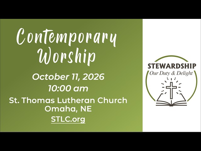 October 11, 2026 | 10am Contemporary Worship | Twentieth Sunday After Pentecost