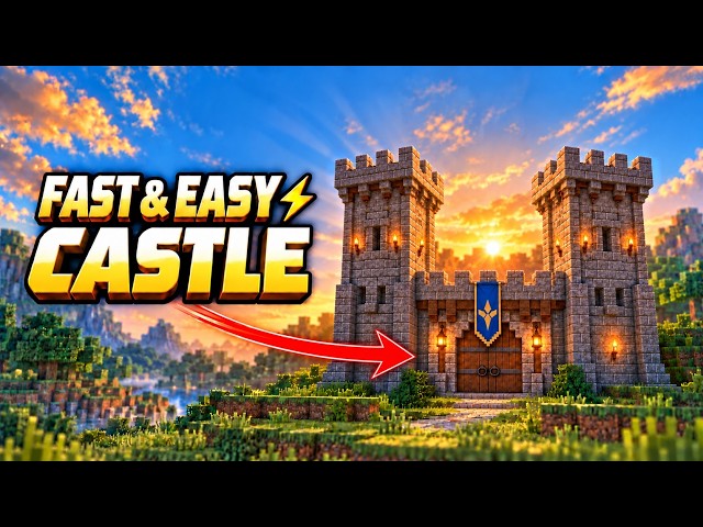 Easy Minecraft Castle Tutorial (Bedrock Edition)