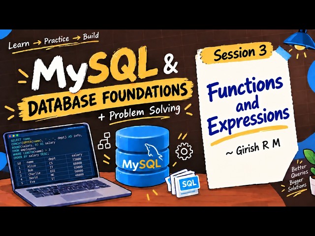 Session - 3 | Functions and Expressions | SQL and Database Problems