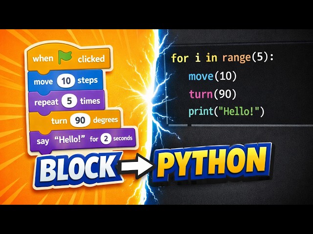 What is coding? See it in Scratch, then in Python #blockcoding #pythonforbeginners