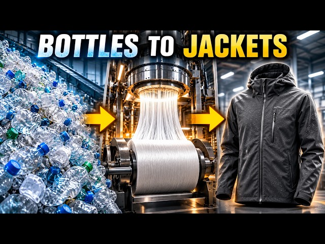 How Millions of Plastic Bottles Become Premium Jackets | Inside a PET Recycling Factory
