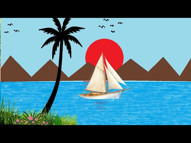How to drawing ms paint🌴How to drawing paint in computer🎇ms paint drawing🎇drawing in ms paint🌾mspain