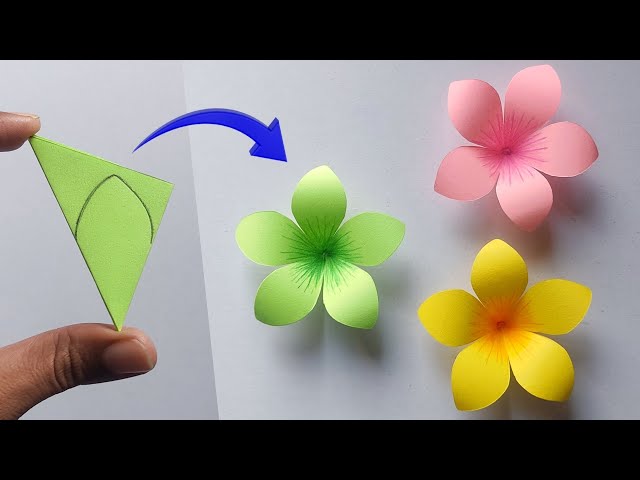 Easy Paper Flower Making Craft | Beautiful Paper Flower