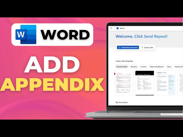 How To Add Appendix To Word Document  Tutorial
