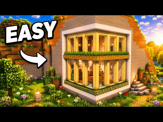 Minecraft: How to Build an Amazing Mountain House 🏔️🏡  Easy Tutorial!