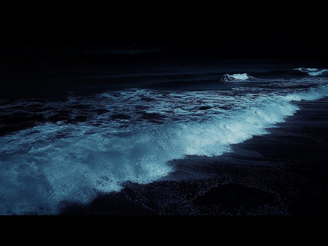 Ocean Waves at Night 🌊 Dark Screen for Sleeping | Fall Asleep Fast & Stay Asleep All Night