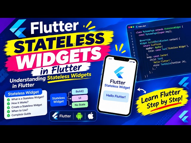 Understanding Stateless Widgets in Flutter | Flutter App Development Tutorial