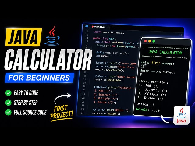 Silent Code, No Talk | Java Calculator for Beginners