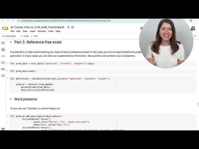 2.3. Tutorial on LLM evaluation methods: Reference-free evals.