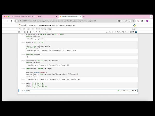 Python Crash Course - 4.1 Data patterns  - List Comprehension