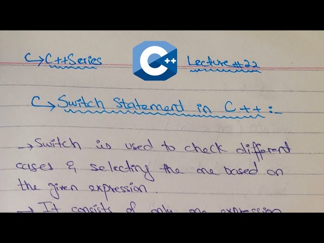 Switch statement in C ++ | Explained with example and program | Switch case in C Programming