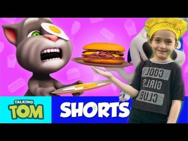 👨🏻‍🍳🍔 Chef Tom vs  Chef Hank Cooking Show - Talking Tom Shorts S2 E11 | Talking Tom in real life