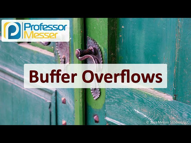 Buffer Overflows - CompTIA Security+ SY0-701 - 2.3