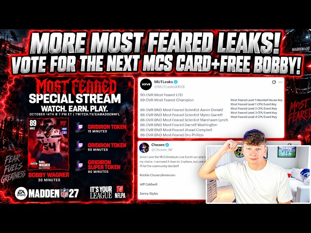 MORE MOST FEARED LEAKS! FREE BOBBY WAGNER+VOTE FOR THE NEXT MCS CARD!
