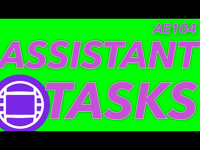 AE104 - ASSISTANT TASKS
