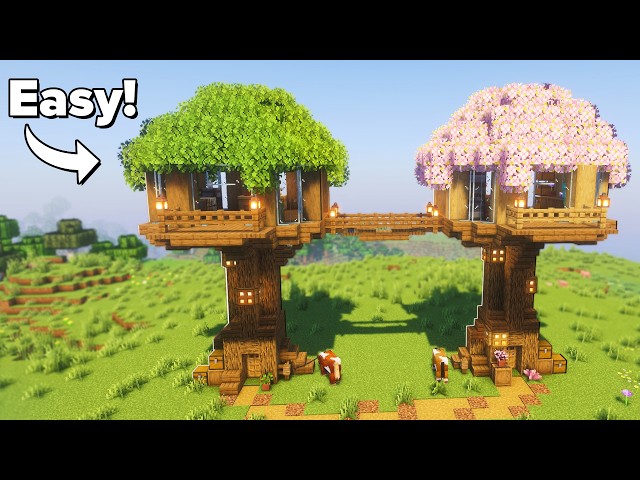 Minecraft: How to Build a 2-Player Treehouse | Tutorial🏠