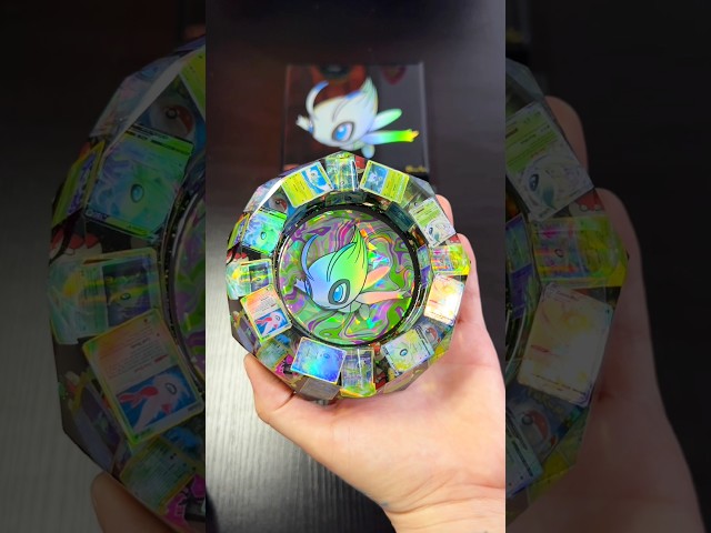 AMO hacer ceniceros de Pokémon, asi que aqui va uno de Celebi 💚 #resinart #tcg #tcgpokemon